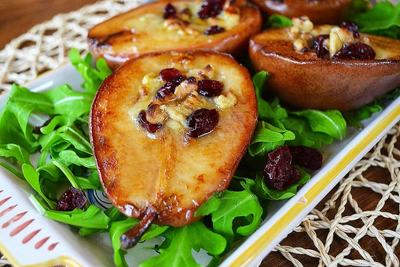 Roasted Pears with Goat Cheese