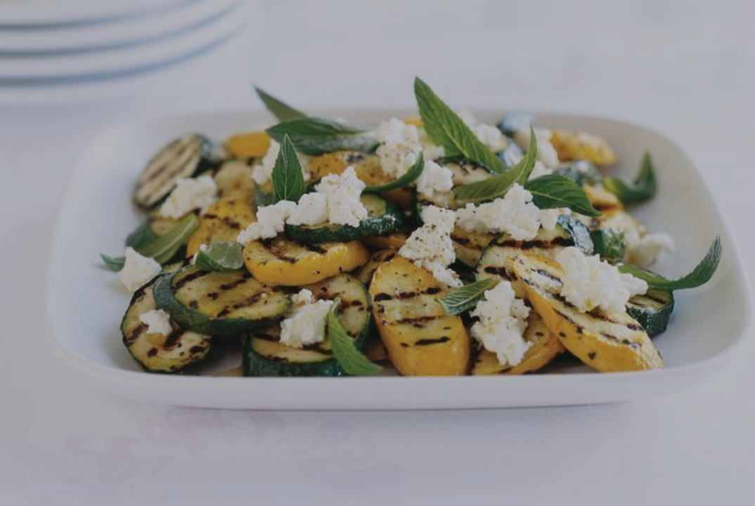 Courgette & Mint Salad with Chilli Lemon & Ricotta