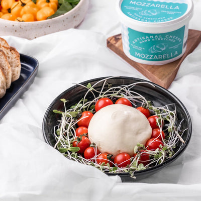 Freshly made Mozzarella which is milky and tender with a hint of creamy sweetness. 