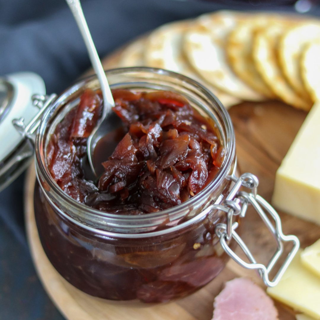 A comforting blend of caramelized onions & balsamic vinegar adds a layer of complexity to the sweetness of this dip.