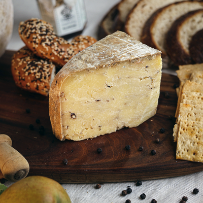Käse Pepper Jack cheese is a young semi-hard cheese infused with single origin peppercorns.
