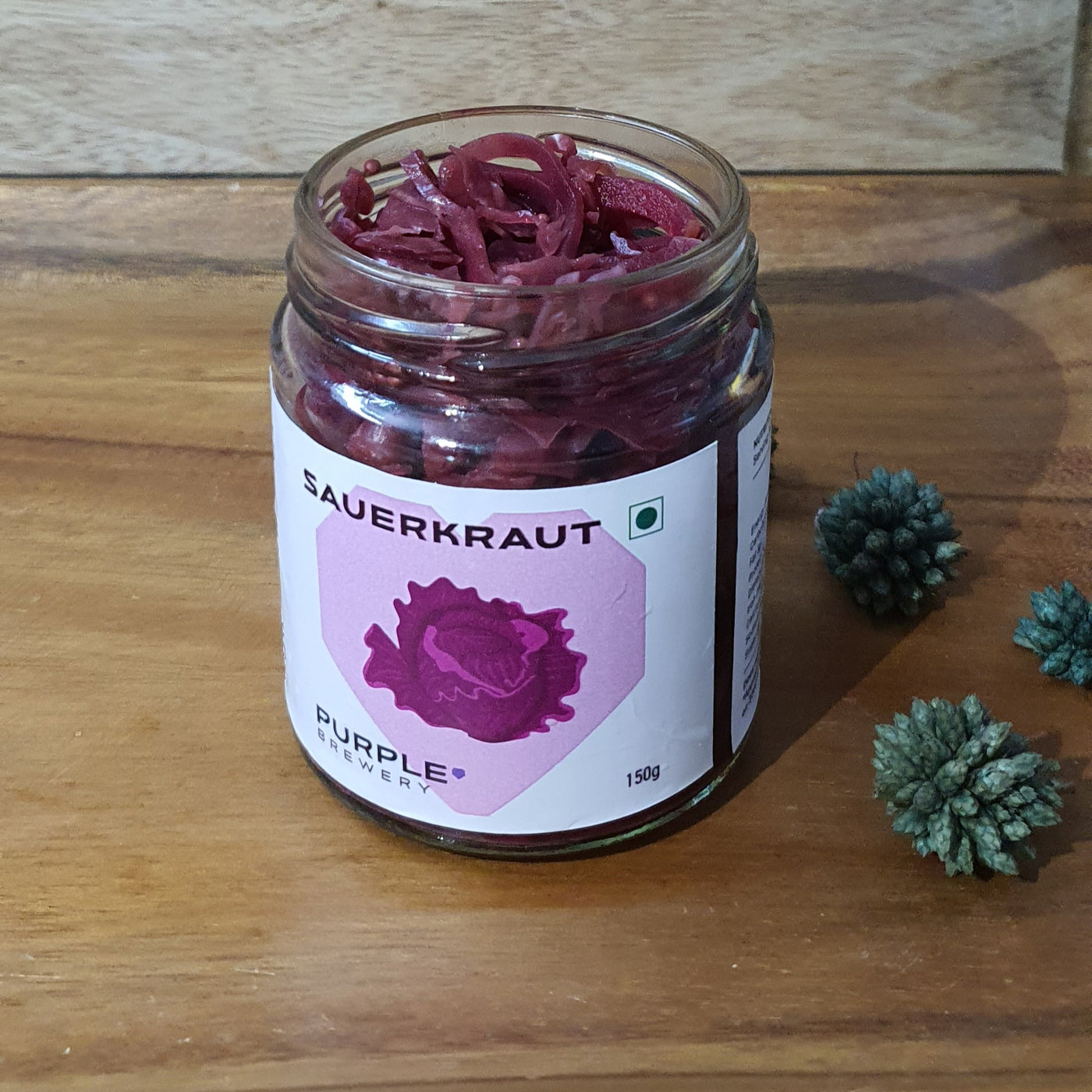 Sauerkraut, or fermented cabbage, is loaded with vitamins C and K, iron & fibre and naturally contains healthy gut bacteria called Probiotics.